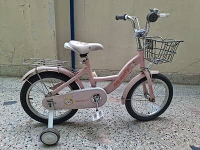Pink Kids Bicycle for Ages 5–8 – With Supporting Wheels