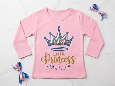 Girls Premium Dior Stone Work Full Sleeves T-Shirt - Limited Design