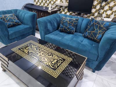6 seater sofa set with table