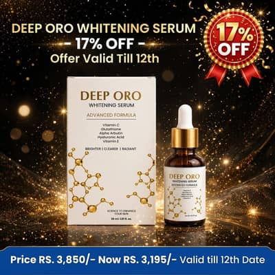deep Oro whitening face serums 17℅ off