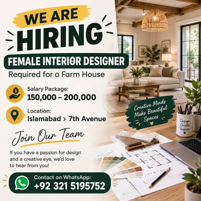 LOOKING FOR INTERIOR DESIGNER