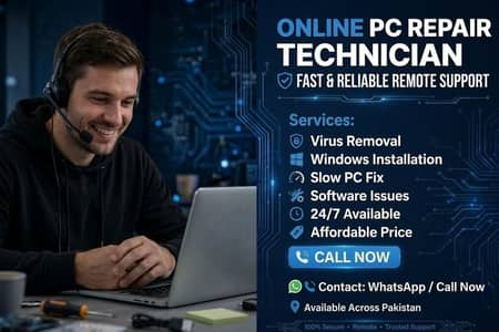 ONLINE PC REPAIR TECHNICIAN - Quick & Trusted Remote Fix