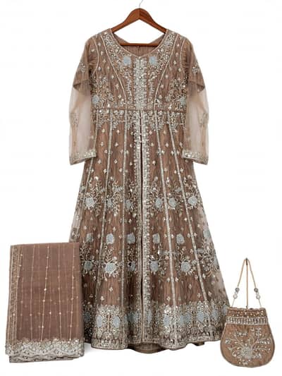 Brand new Bridal Walima Maxi with purse