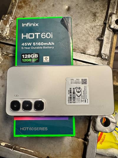 Infinix hot 60 I completely box only 25 day used 10 by 10condion