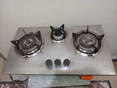 Kitchen Stove with two big burner and one small
