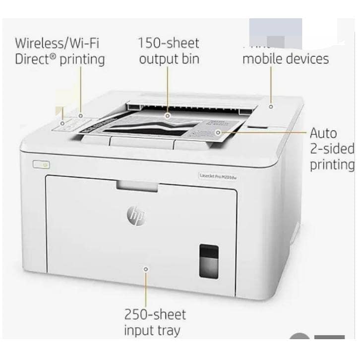 HP 203dw wireless printer 1
