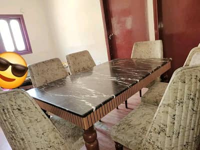 Dining table with 6 chairs