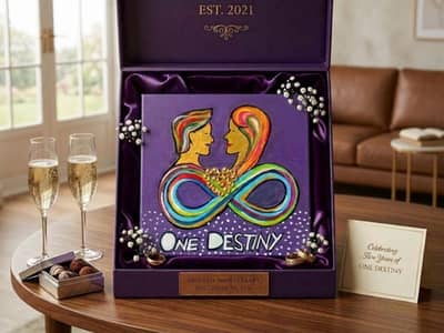 "One Destiny" HandPainted with acrylics on Mini Canvas