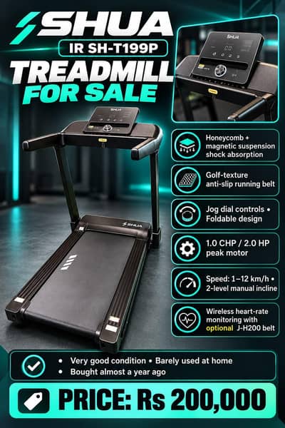Treadmill for Sale – IR SH-T199P (Excellent Condition!)