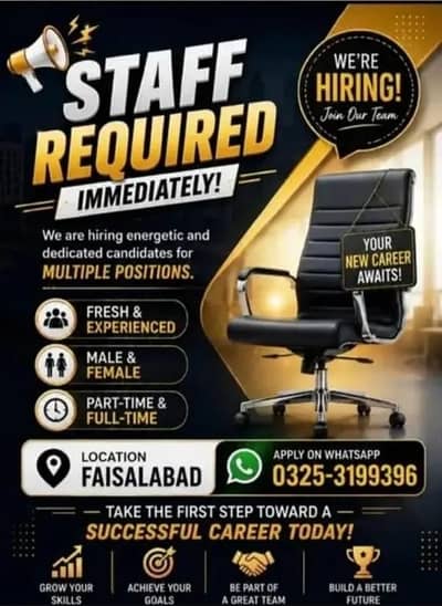 LEARNING TO EARNING NEED MALE AND FEMALES 0325-3199396
