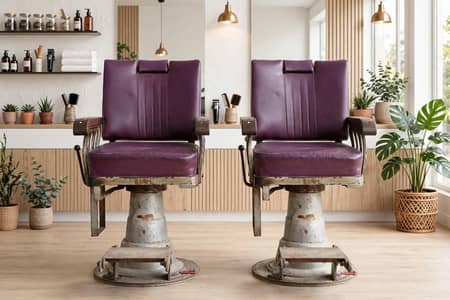 2 Old Barber / Saloon Chairs for Sale – Pair