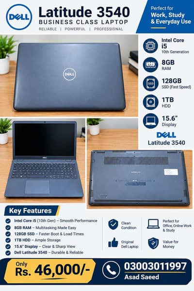 Dell Latitude 3540 i5 10th – Laptop for Sale