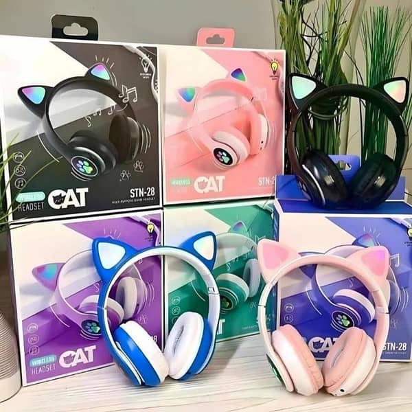 Cute cat headphone STN=28 wearless headset, styles cute and comfortable