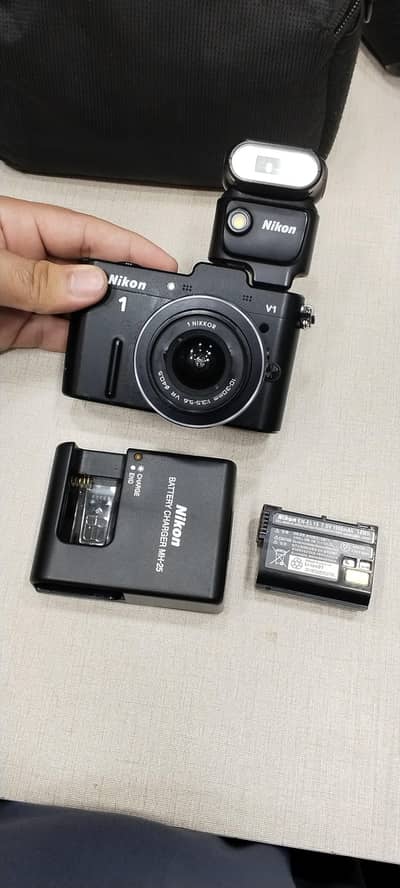 Nikon V1 camera battery charger mic