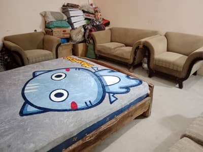 Bed & 7 Seater sofa
