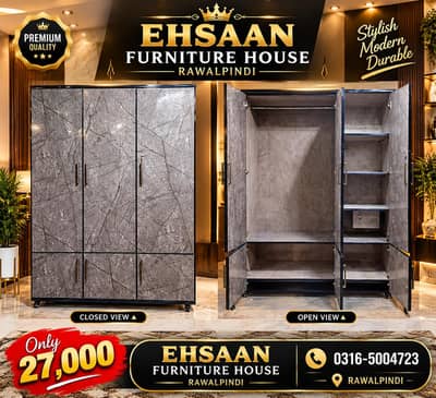 Luxury 3door wardrobe / Almari /cupboard / 0316,5004723