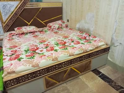 FULL HOME FURNITURE SET WITH KING BED WITH MATTRESS DRESSING WARDROBE