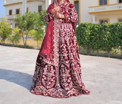 Bridal dress ( velvet lehnga)