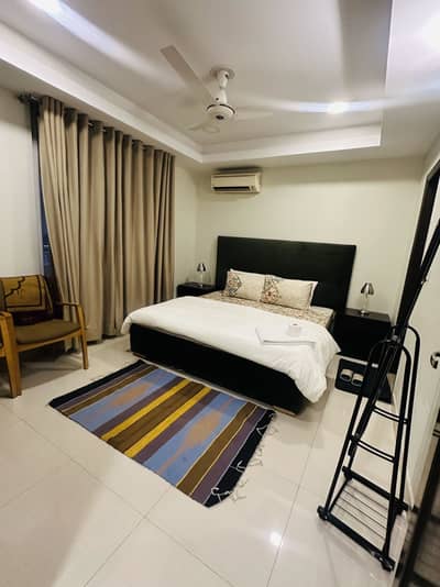 Fully Furnished Executive Heights Two Bedroom Apartment Available For Rent In F-11 Markaz Islamabd