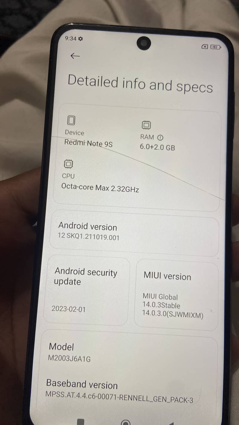 Xiaomi Redmi Note 9S 0