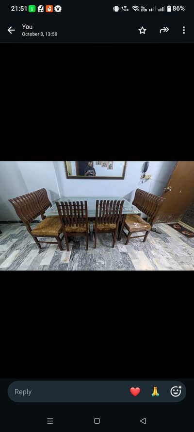 Dinning Table with 6 chair