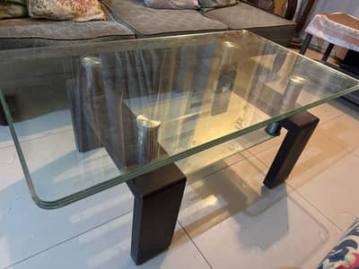 stylish double glass table