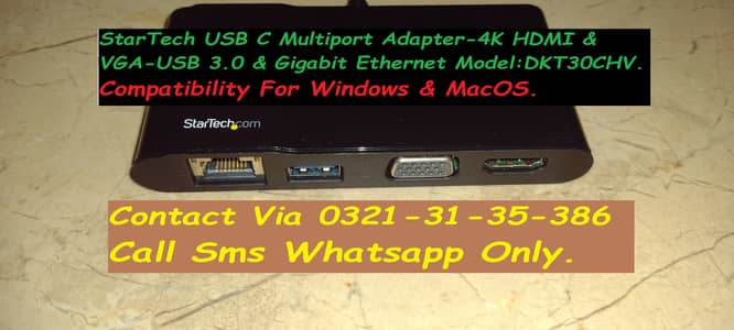 startech usb c 4k hdmi vga usb 3.0 gigabit ethernet adapter for laptop