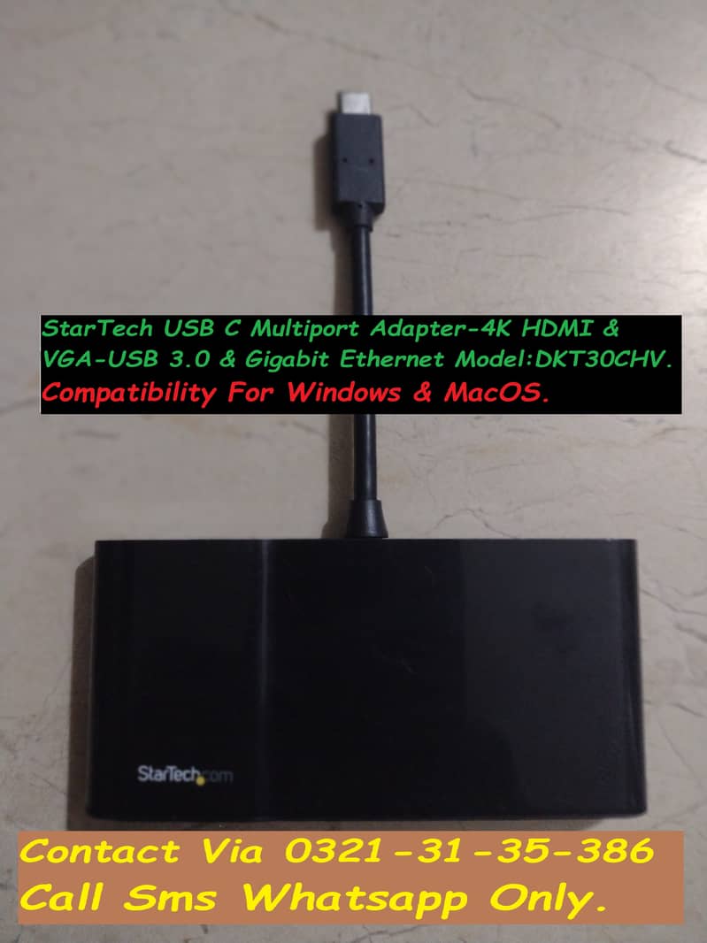 startech usb c 4k hdmi vga usb 3.0 gigabit ethernet adapter for laptop 1