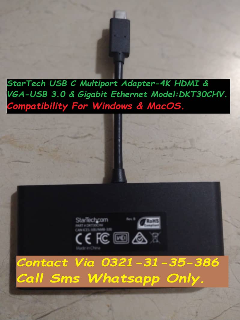 startech usb c 4k hdmi vga usb 3.0 gigabit ethernet adapter for laptop 3