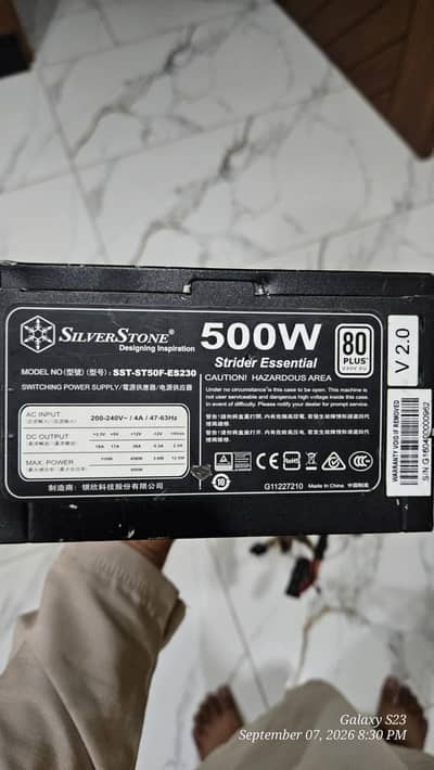 SilverStone Strider Essential 500W V 2.0 PSU  Rs:  6,999 Only