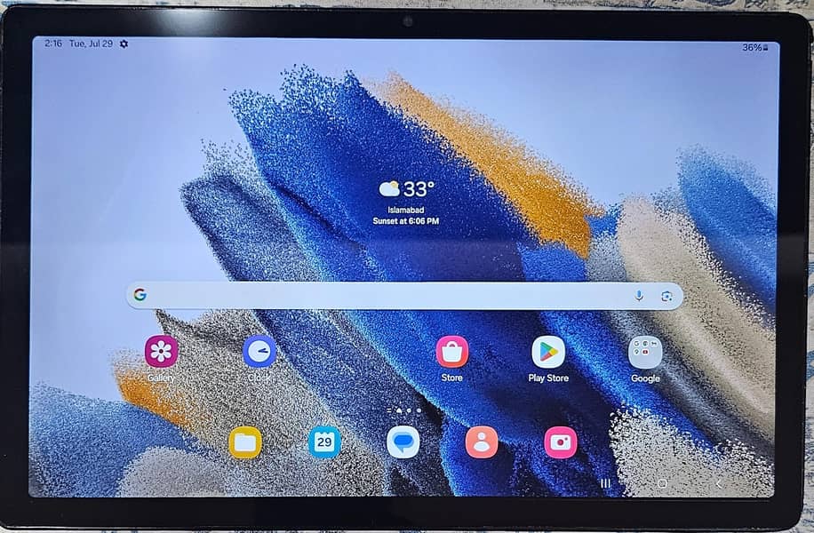 Samsung tablet A8 android version 0