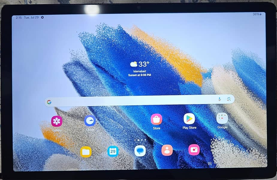 Samsung tablet A8 android version 1