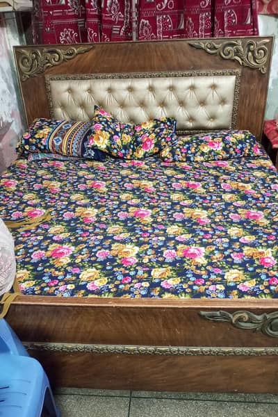 bed with side tables
