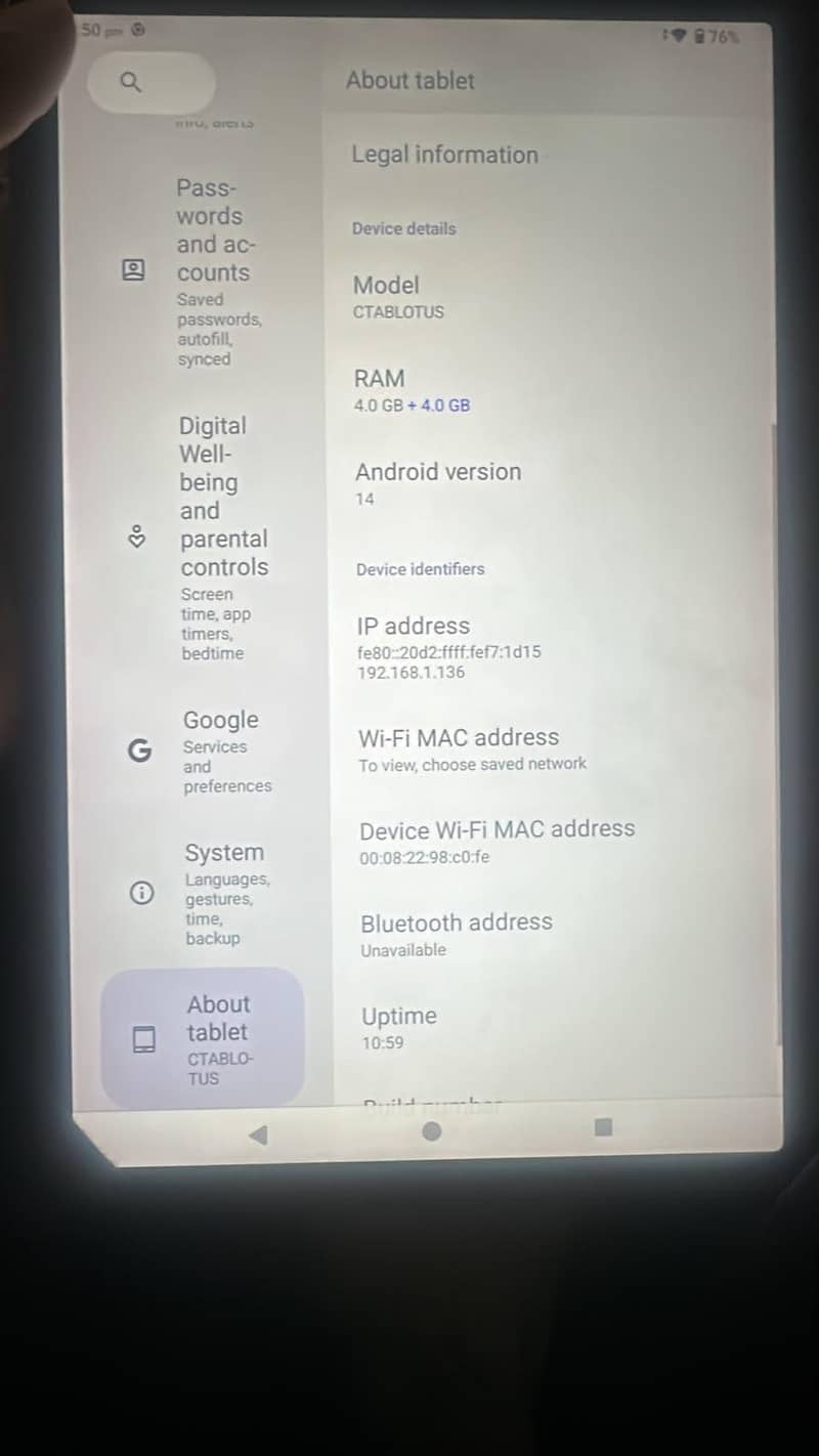 CEPTER GAMING TAB 4