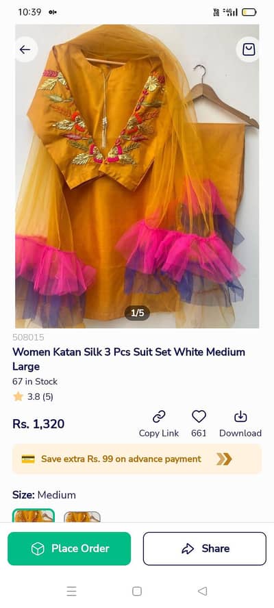 Beautiful Women Katan Silk 3 Pcs Embroidered Suit