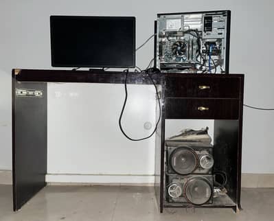 Wooden Computer Table with 2 Drawers – Good Storage Space
