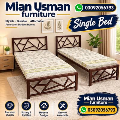 Iron single Bed | Kids Beds | Steel  bed | Double beds | Bed Set |