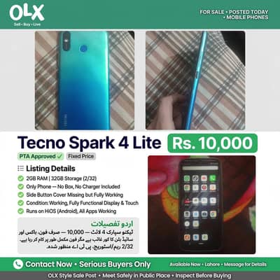 Tecno Spark 4 Lite