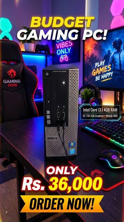 Gaming PC Intel core i3 4gb ram gt 730 2gb 466gb storage. .