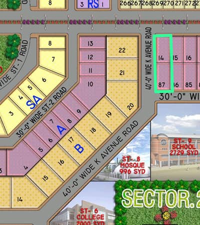 200 Yards West Open 2 Side Corner On Main 60ft Road Plot