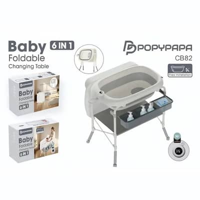 Baby Bath Station Changing Table – Popypapa 6-in-1