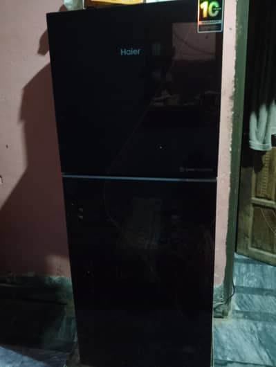 Haier fridge glass door small size inverter