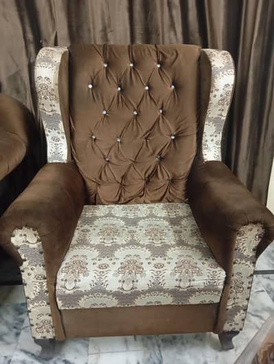 7-Seater Brown Sofa Set for Sale