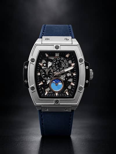 New Luxury Men's Watch Blue & Silver Premium Design