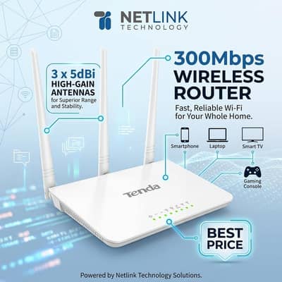 tenda F3 router with all original accessories