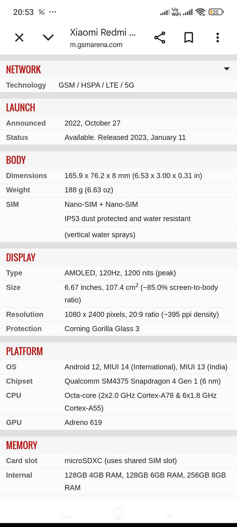 Xiaomi Redmi Note 12 12