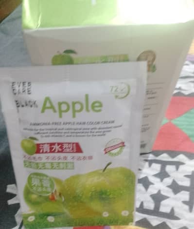 Apple hair color sachets