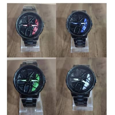 Man Stylish Black Dial watch Red Green Black Colour