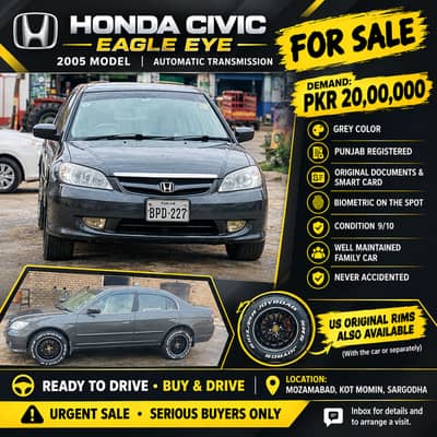 Honda Civic VTi Oriel Prosmatec 2005