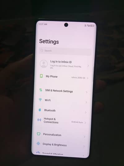 Infinix Zero 30 with box adapter 8+8 256